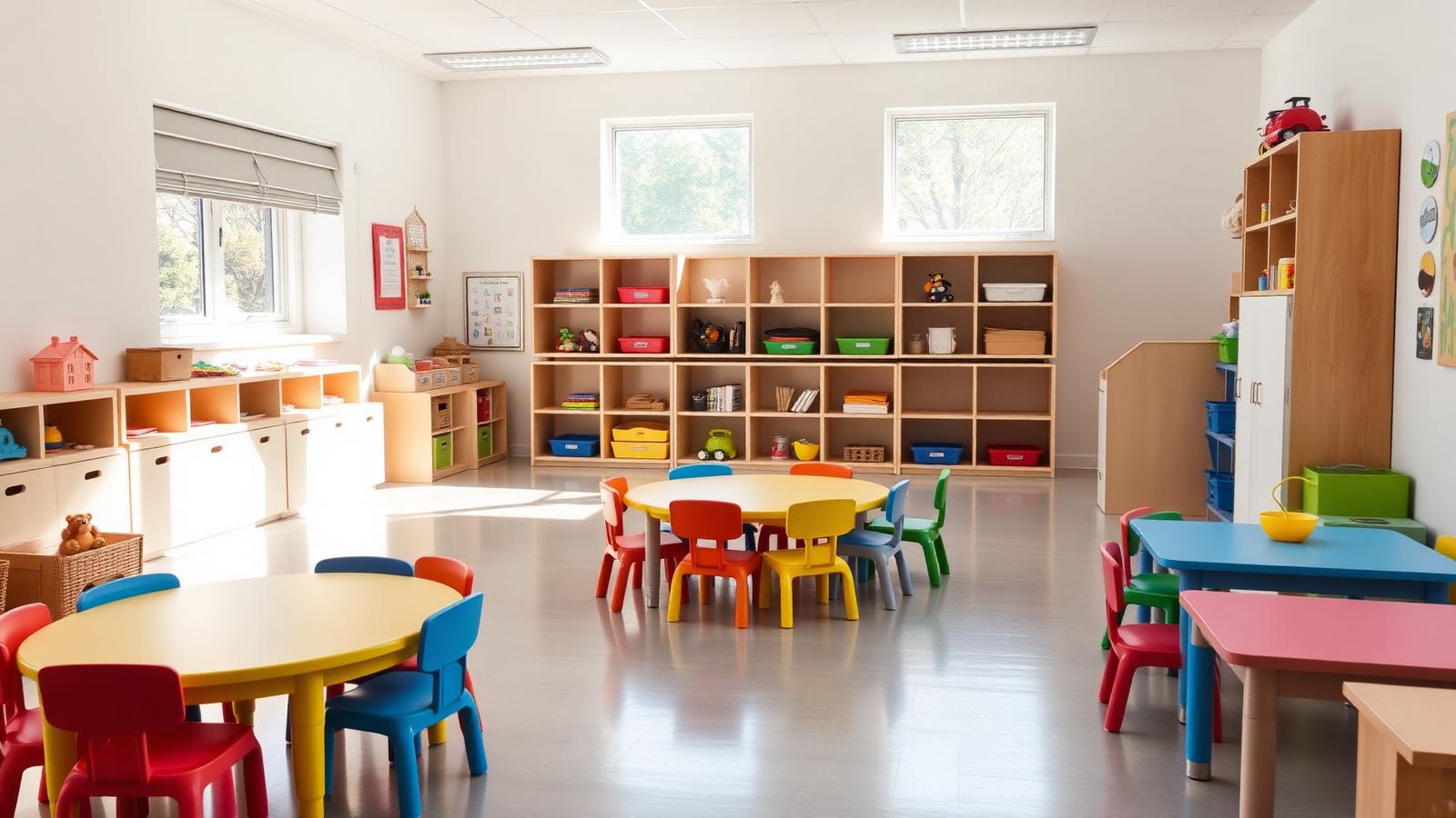 Sanitized daycare classroom in North Carolina