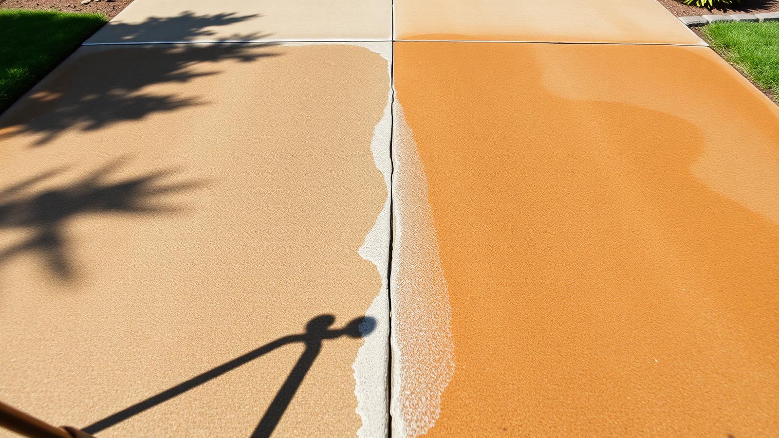 Cary NC driveway being pressure washed with a surface cleaner