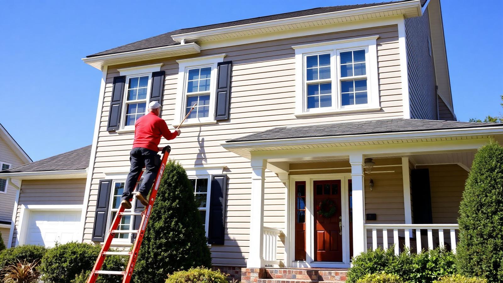 Freshly painted North Carolina home exterior