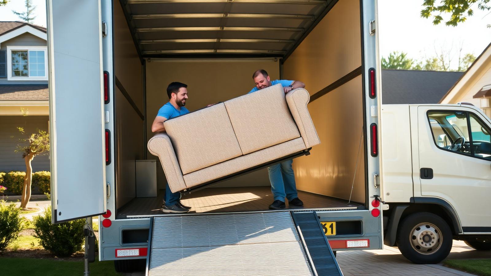 Moving crew loading furniture in Raleigh NC