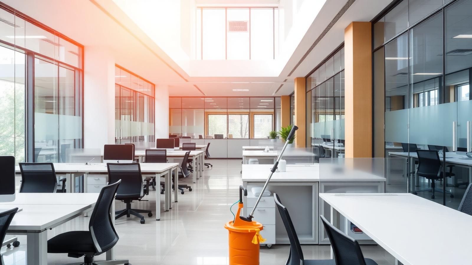 Freshly cleaned commercial office in Raleigh NC